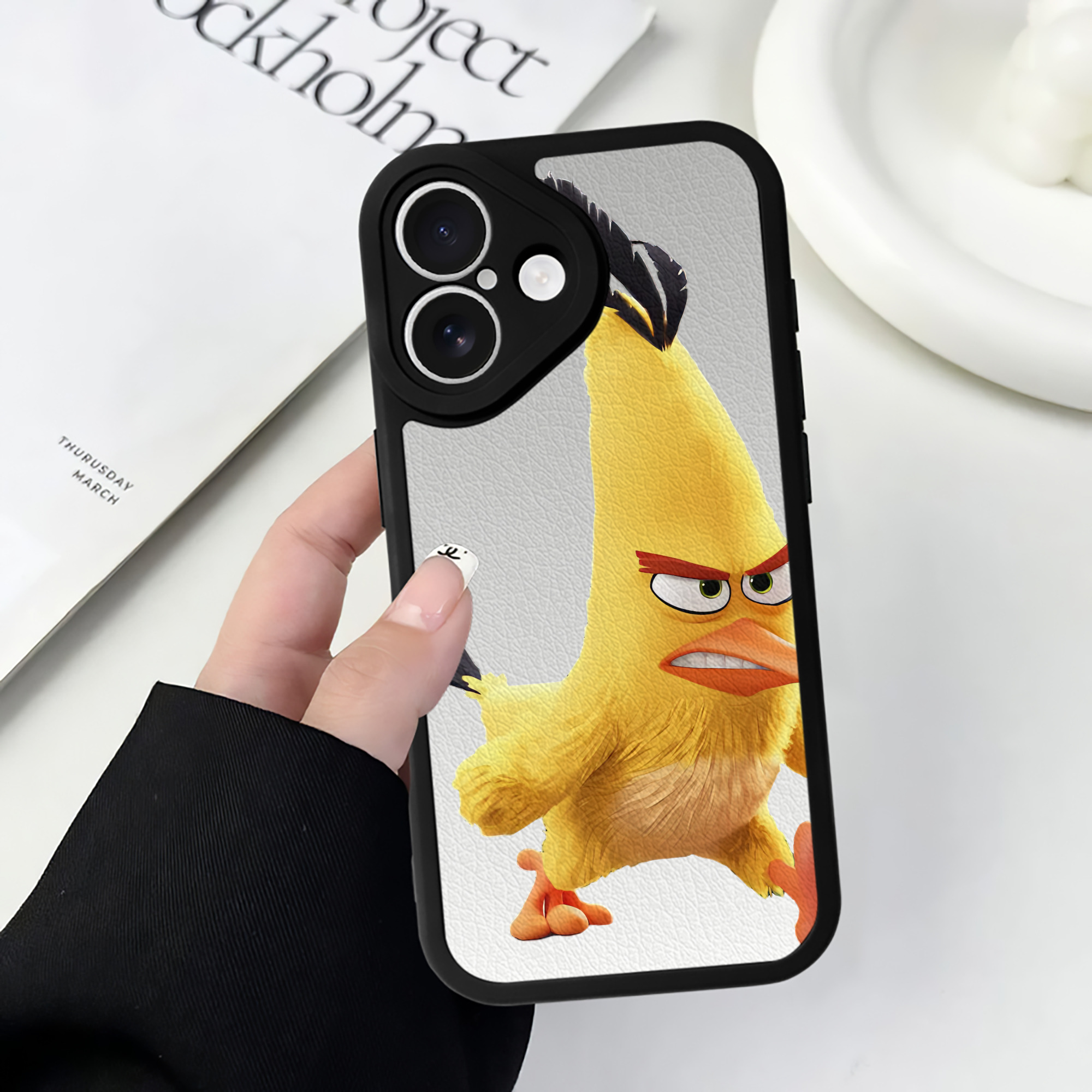 （画像用） Angry Birds アングリーバード 【iPhone 16シリーズ対応】シリコンスマホケース（レザー調） 材質：シリコン